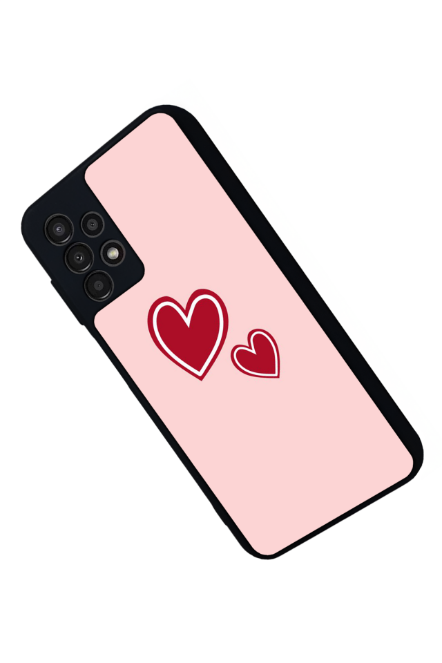 Samsung Galaxy A13 Uyumlu Kalp Love Tasarımlı Glossy Premium Kılıf