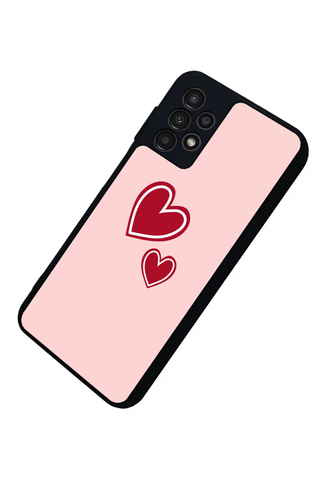 Samsung Galaxy A13 Uyumlu Kalp Love Tasarımlı Glossy Premium Kılıf