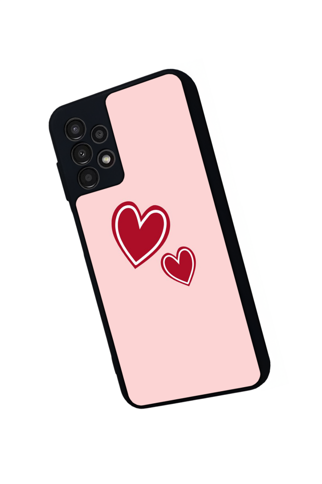 Samsung Galaxy A13 Uyumlu Kalp Love Tasarımlı Glossy Premium Kılıf