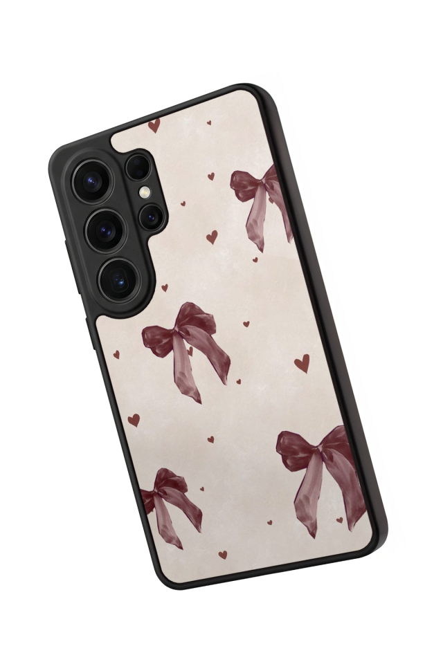 Samsung Galaxy S26 Ultra Uyumlu Kurdele Tasarımlı Glossy Premium Kılıf