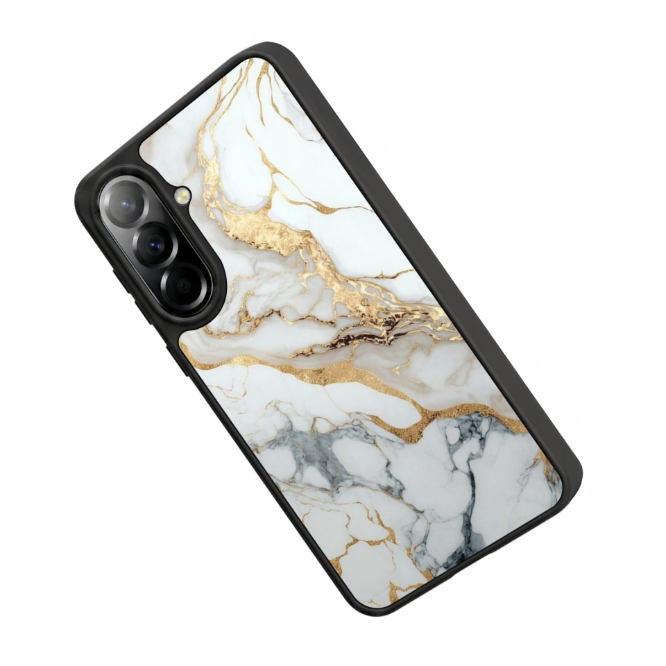 Samsung Galaxy A37 Uyumlu Mermer Marble Tasarımlı Glossy Premium Kılıf