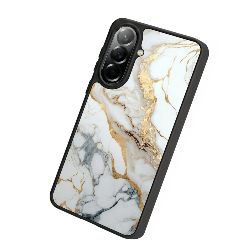 Samsung Galaxy A37 Uyumlu Mermer Marble Tasarımlı Glossy Premium Kılıf
