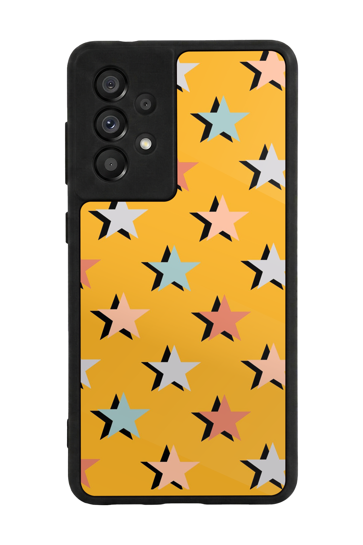 Samsung Galaxy A73 Uyumlu Retro Yildizlar Tasarımlı Glossy Premium Kılıf