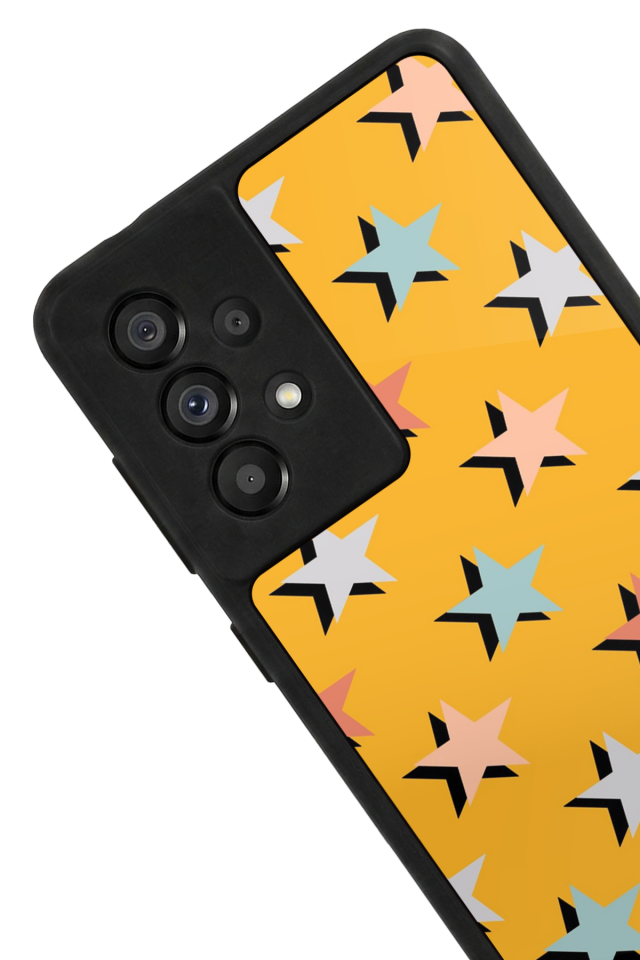 Samsung Galaxy A73 Uyumlu Retro Yildizlar Tasarımlı Glossy Premium Kılıf