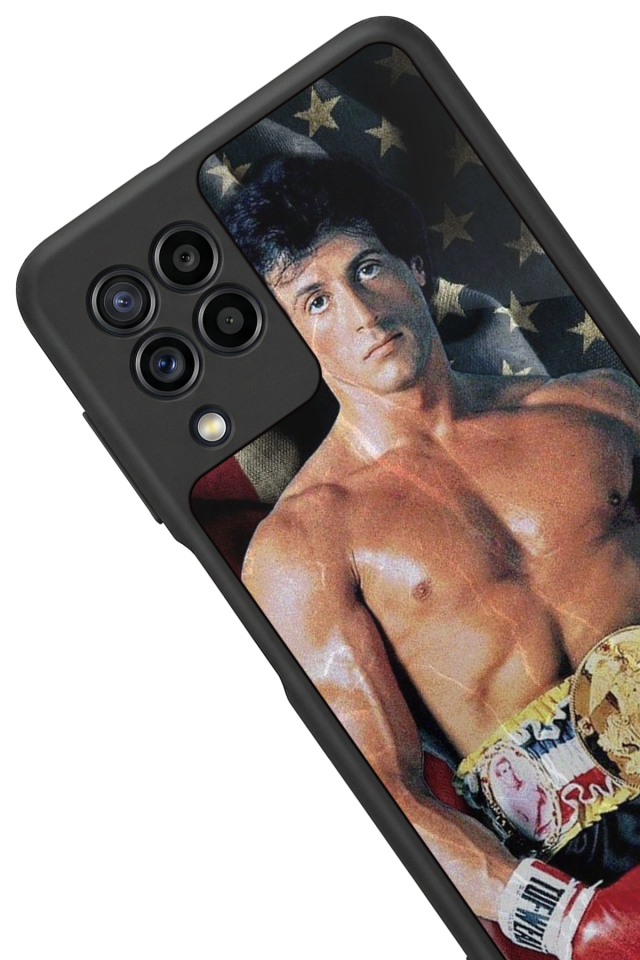 Samsung Galaxy M32 Uyumlu Rocky Tasarımlı Glossy Premium Kılıf