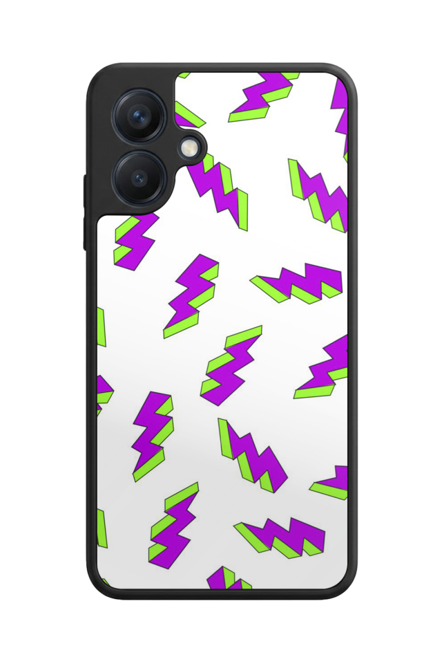 Samsung Galaxy A07 Uyumlu Simsek Tasarımlı Glossy Premium Kılıf