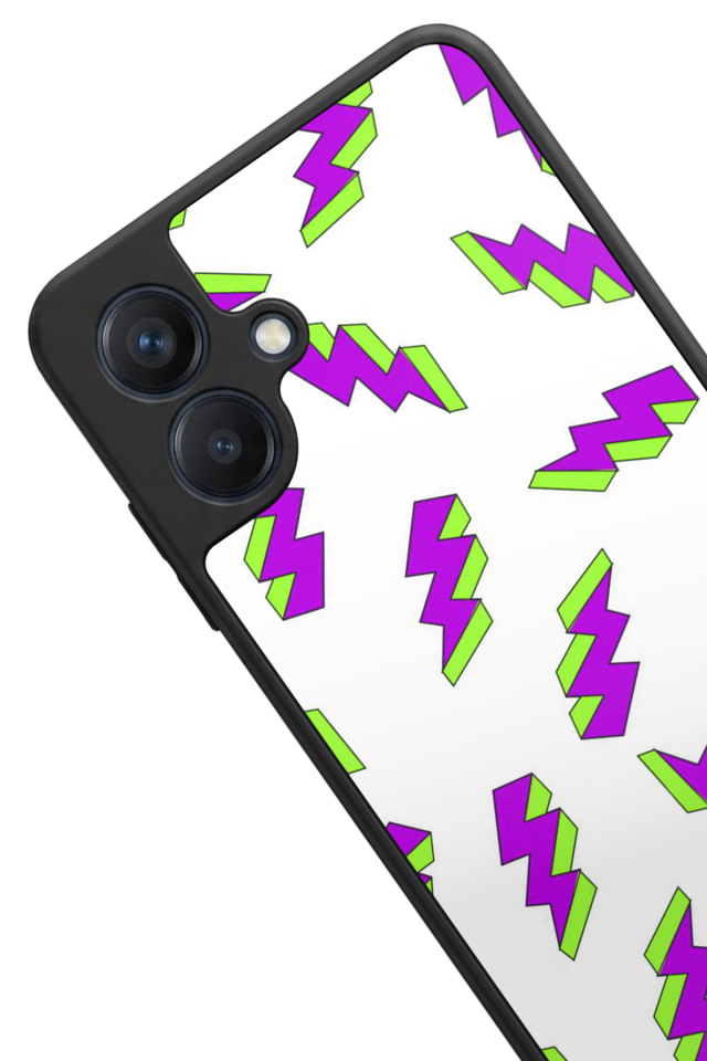 Samsung Galaxy A07 Uyumlu Simsek Tasarımlı Glossy Premium Kılıf