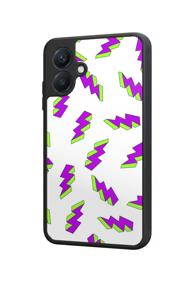 Samsung Galaxy A07 Uyumlu Simsek Tasarımlı Glossy Premium Kılıf