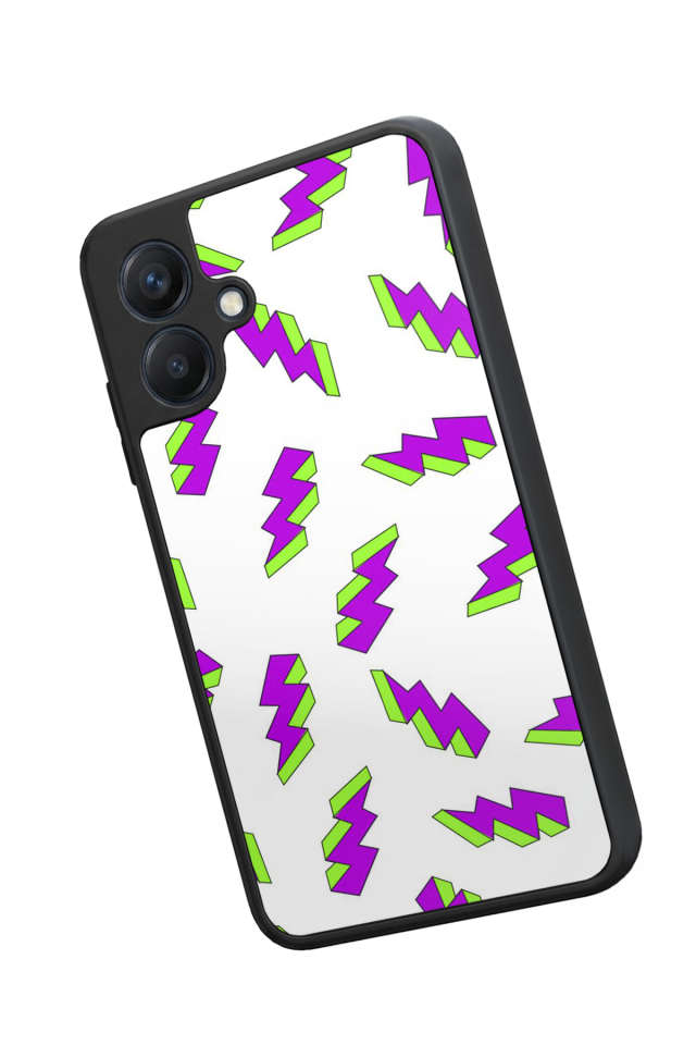 Samsung Galaxy A07 Uyumlu Simsek Tasarımlı Glossy Premium Kılıf