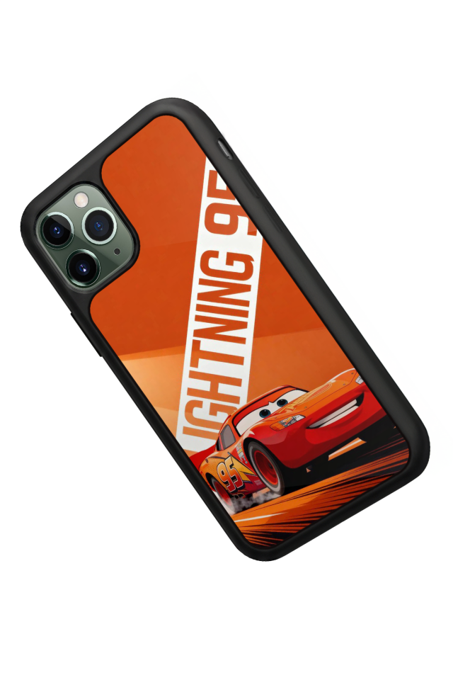 iPhone 11 Pro Uyumlu Şimsek McQueen Tasarımlı Glossy Premium Kılıf