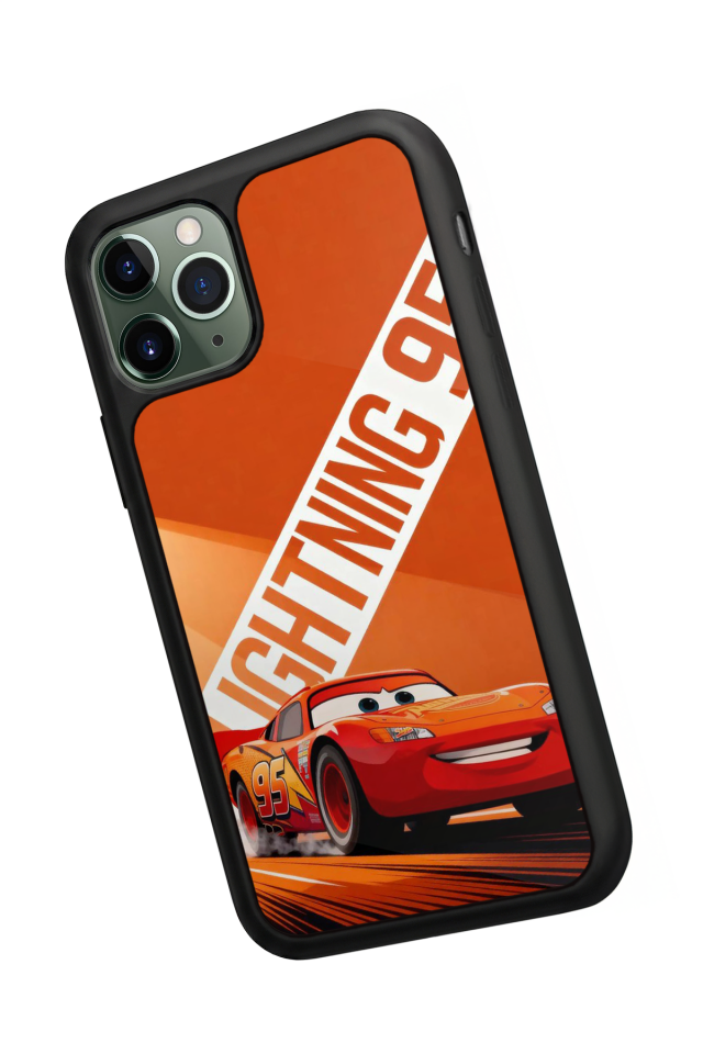 iPhone 11 Pro Uyumlu Şimsek McQueen Tasarımlı Glossy Premium Kılıf