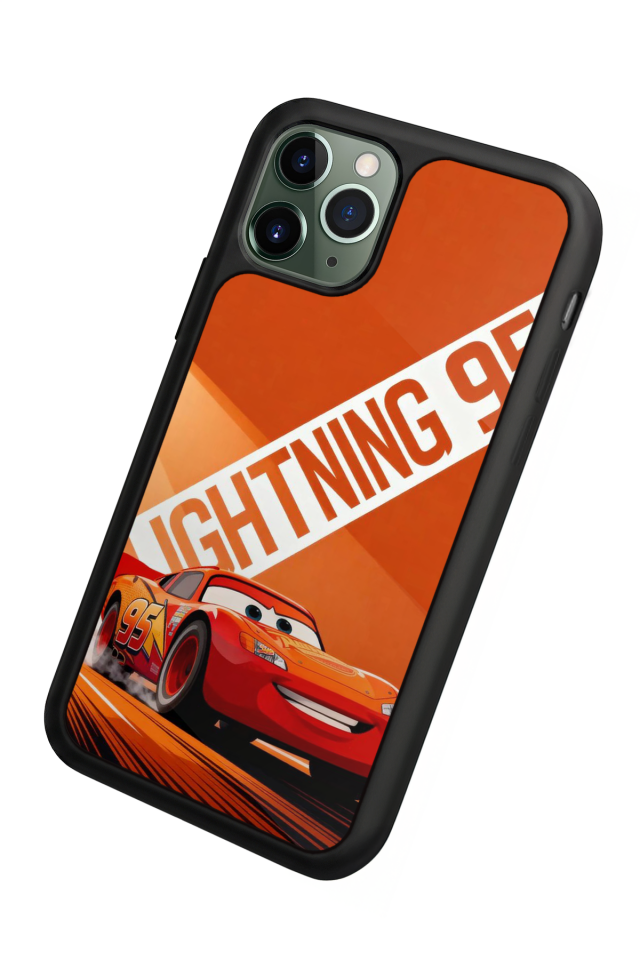 iPhone 11 Pro Uyumlu Şimsek McQueen Tasarımlı Glossy Premium Kılıf
