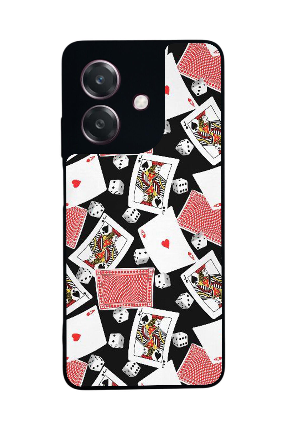 Oppo A3 5G Uyumlu Kart Tasarımlı Glossy Premium Kılıf