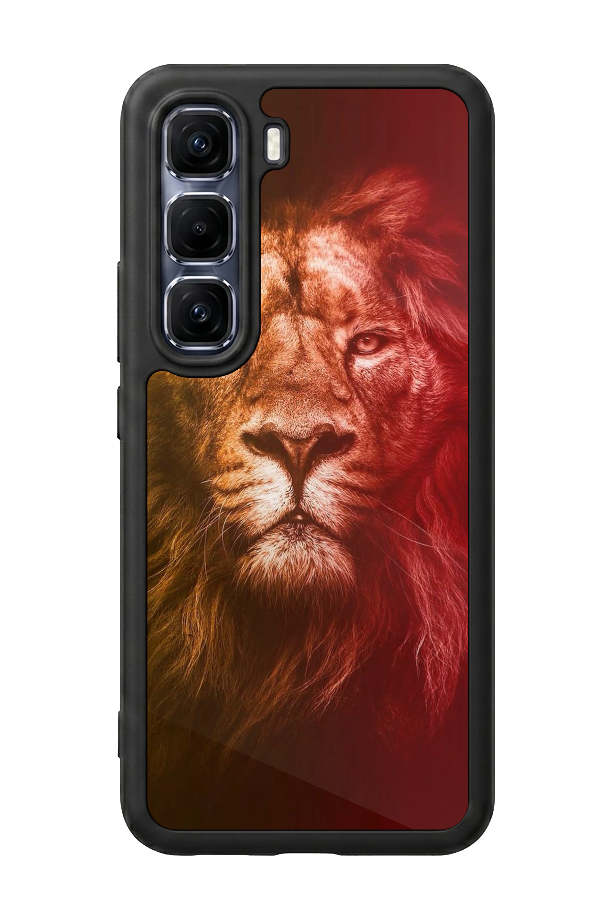 Infinix Hot 60 Pro Plus Uyumlu Aslan Tasarımlı Glossy Premium Kılıf