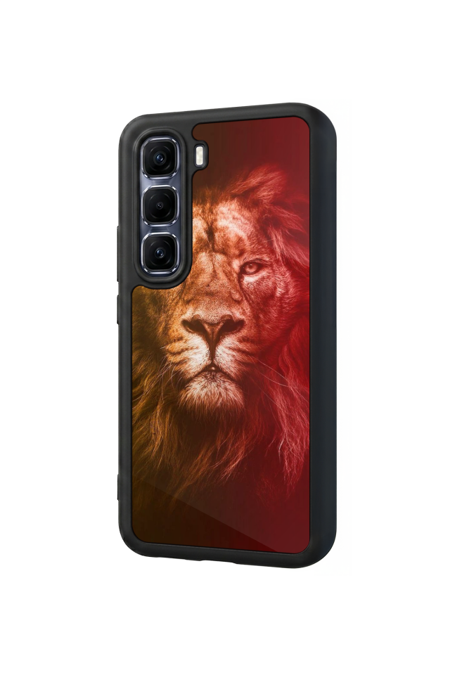 Infinix Hot 60 Pro Plus Uyumlu Aslan Tasarımlı Glossy Premium Kılıf