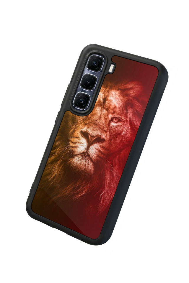 Infinix Hot 60 Pro Plus Uyumlu Aslan Tasarımlı Glossy Premium Kılıf