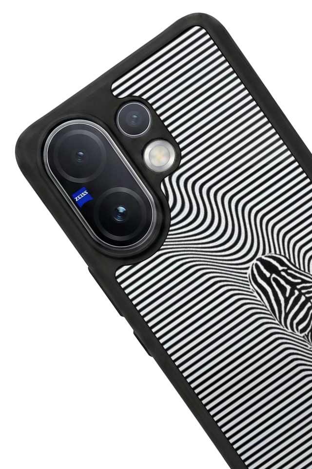 Vivo V60 Uyumlu Çizgi Sanatı Tasarımlı Glossy Premium Kılıf