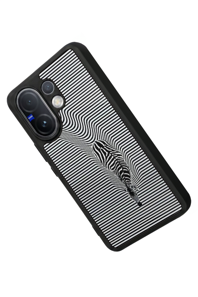 Vivo V60 Uyumlu Çizgi Sanatı Tasarımlı Glossy Premium Kılıf
