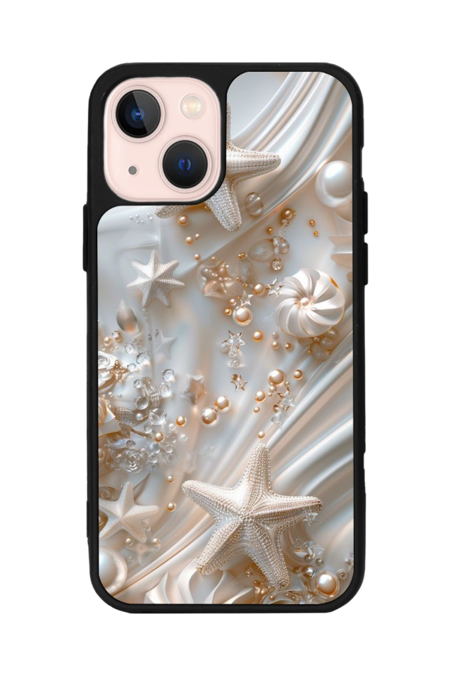 iPhone 13/14 Uyumlu  İnci Tasarımlı Glossy Premium Kılıf