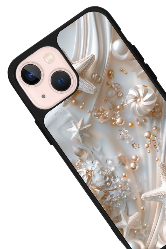 iPhone 13/14 Uyumlu  İnci Tasarımlı Glossy Premium Kılıf