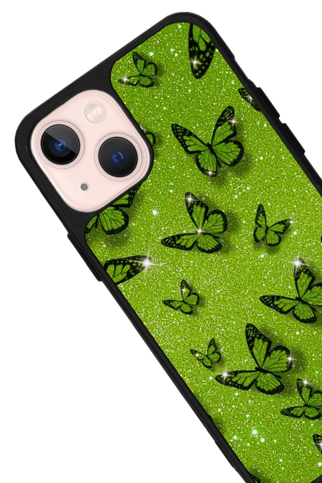 iPhone 15 Uyumlu Kelebek Tasarımlı Glossy Premium Kılıf