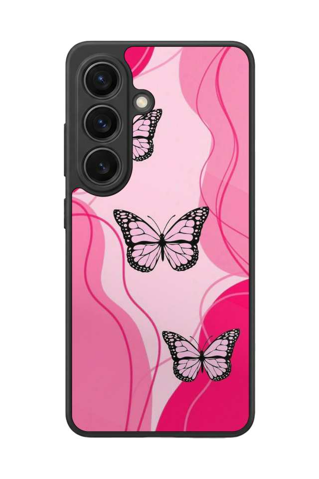 Samsung Galaxy S26 Uyumlu Kelebek Tasarımlı Glossy Premium Kılıf