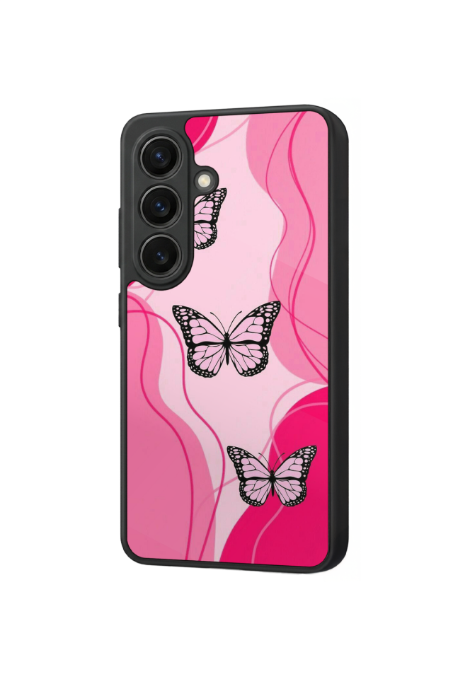 Samsung Galaxy S26 Uyumlu Kelebek Tasarımlı Glossy Premium Kılıf