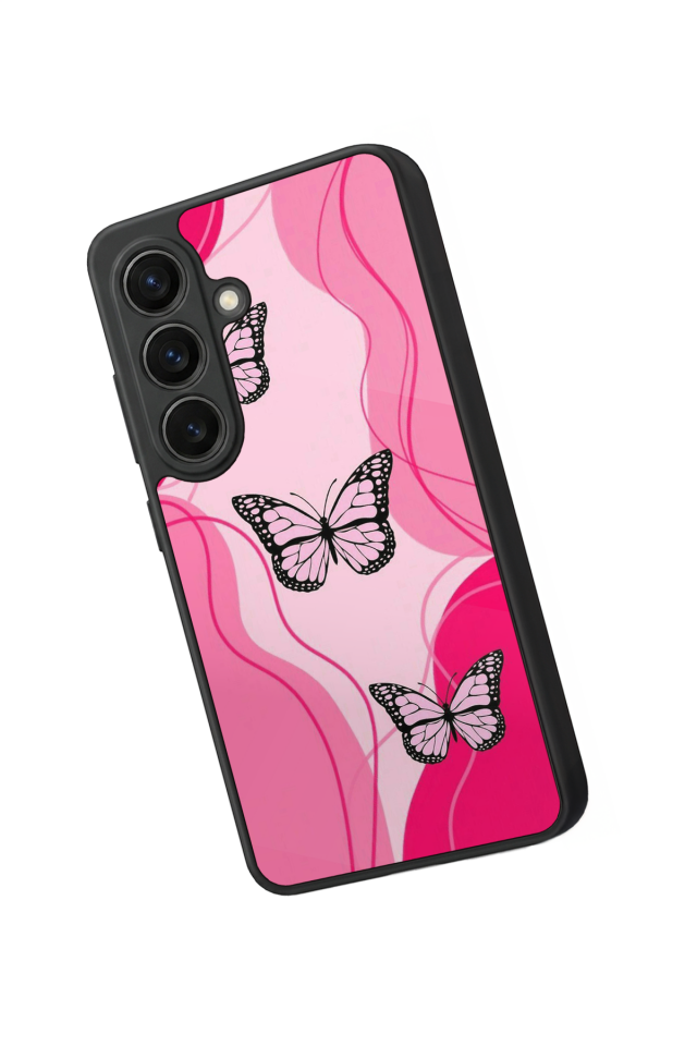 Samsung Galaxy S26 Uyumlu Kelebek Tasarımlı Glossy Premium Kılıf