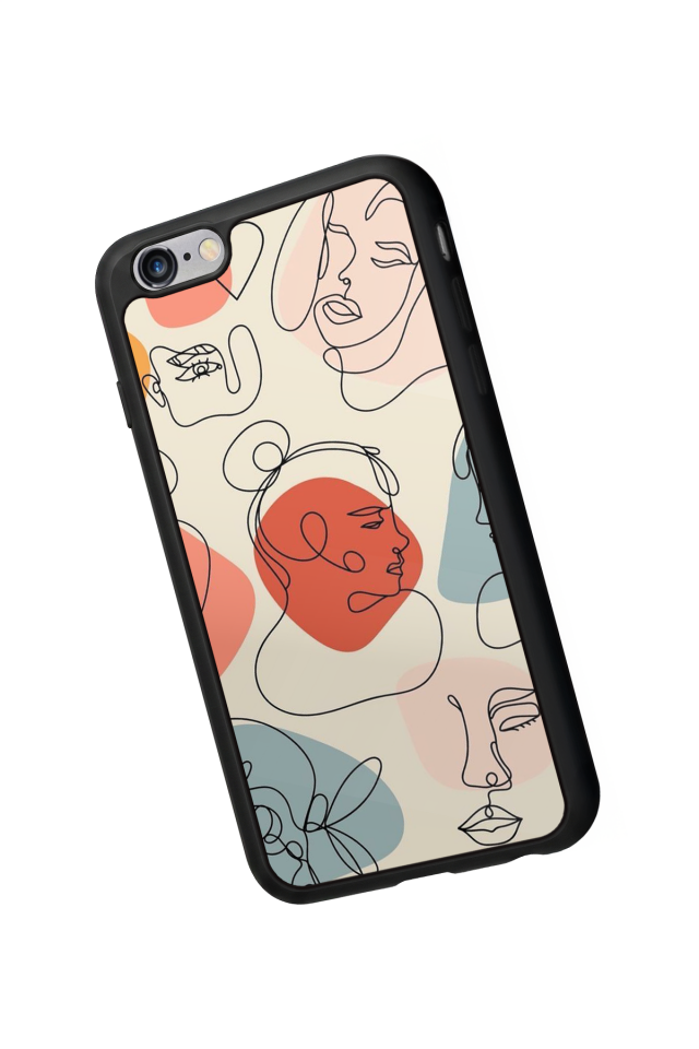 iPhone 6 Plus Uyumlu Line Art Tasarımlı Glossy Premium Kılıf