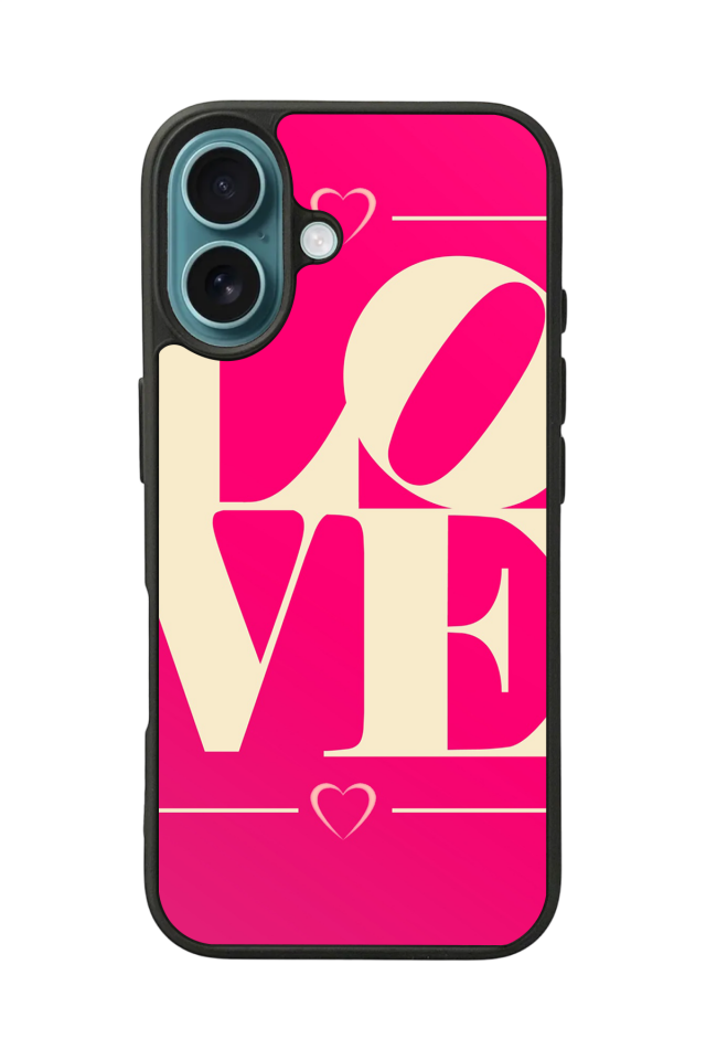 iPhone 16 Uyumlu Love Tasarımlı Glossy Premium Kılıf
