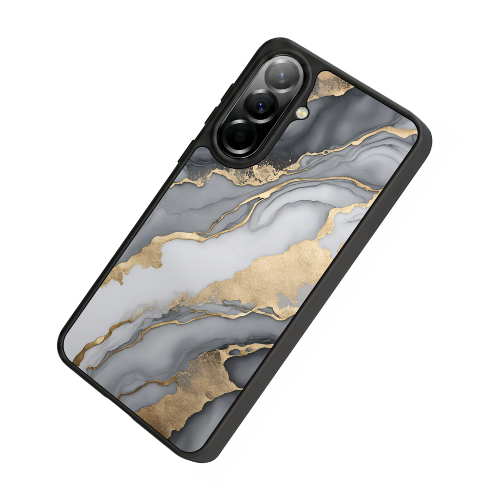Samsung Galaxy A37 Uyumlu Mermer Marble Tasarımlı Glossy Premium Kılıf