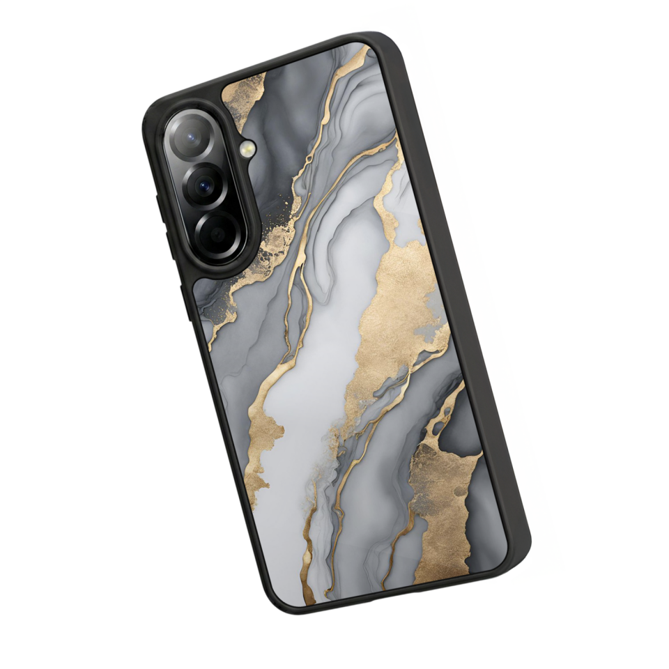 Samsung Galaxy A37 Uyumlu Mermer Marble Tasarımlı Glossy Premium Kılıf