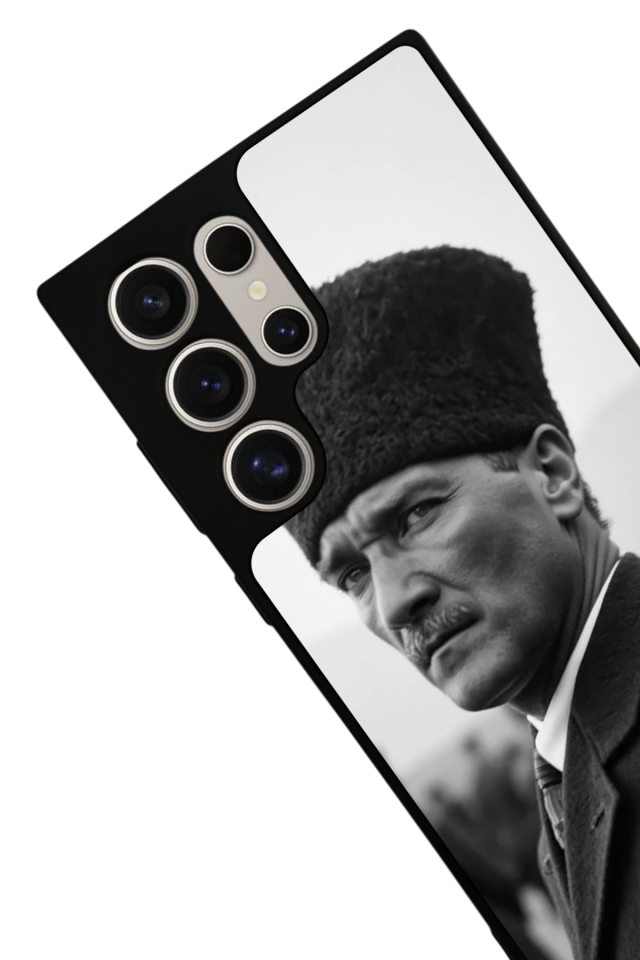 Samsung Galaxy S24 Ultra Uyumlu Mustafa Kemal Ataturk Tasarımlı Glossy Premium Kılıf