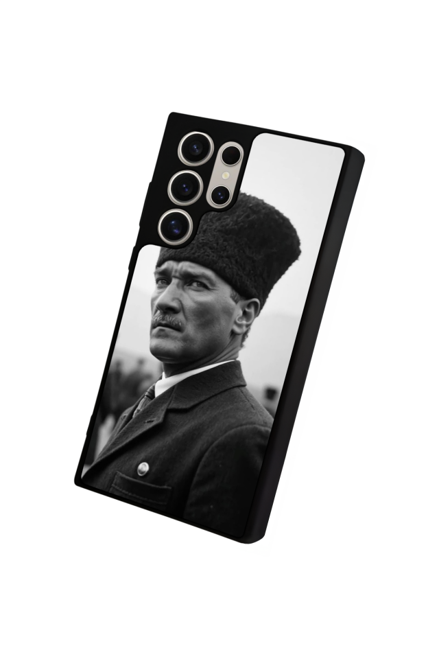 Samsung Galaxy S24 Ultra Uyumlu Mustafa Kemal Ataturk Tasarımlı Glossy Premium Kılıf