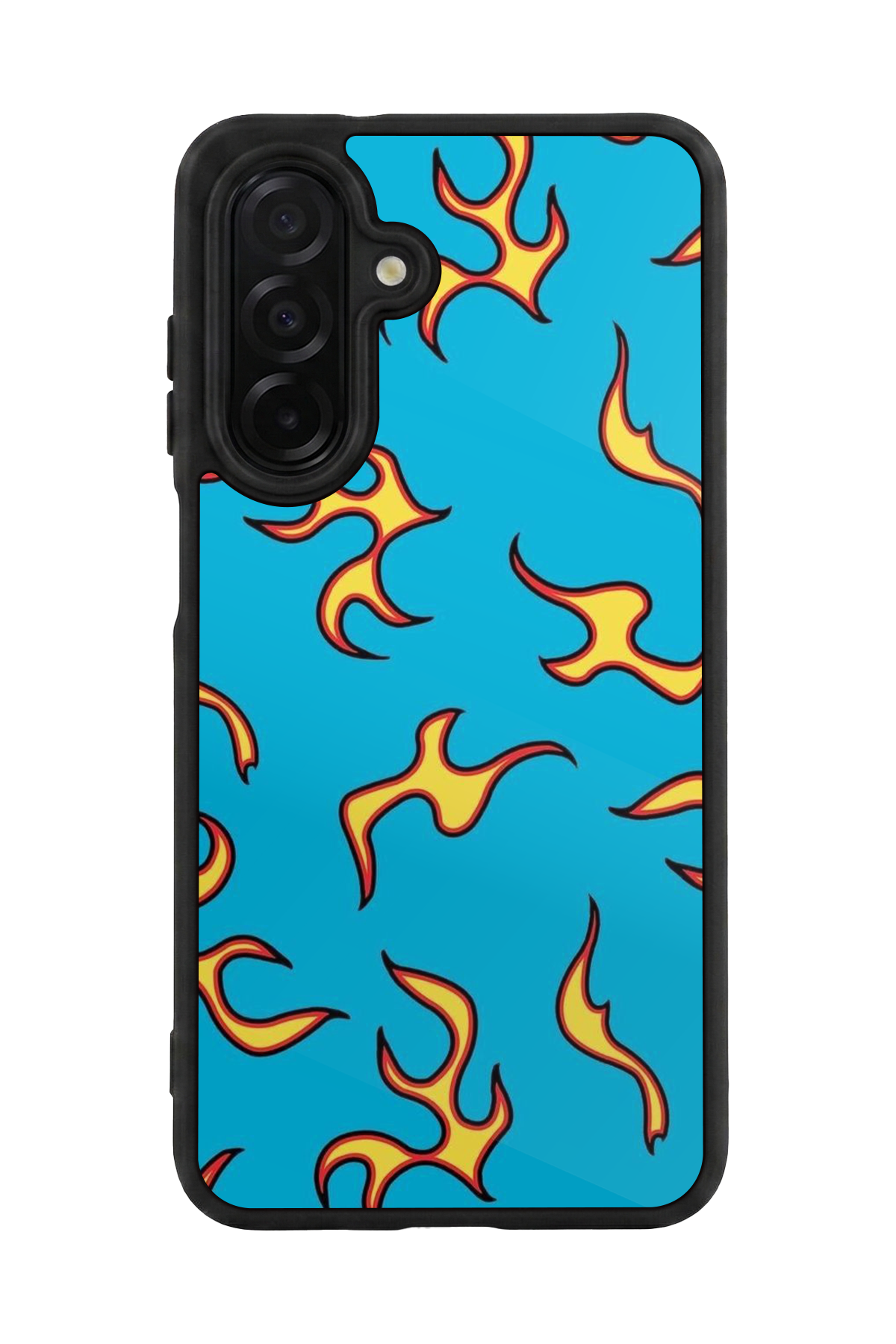 Samsung Galaxy A36 Uyumlu Retro Flame Patterns Tasarımlı Glossy Premium Kılıf
