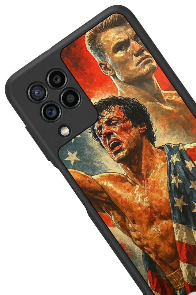 Samsung Galaxy M32 Uyumlu Rocky Tasarımlı Glossy Premium Kılıf
