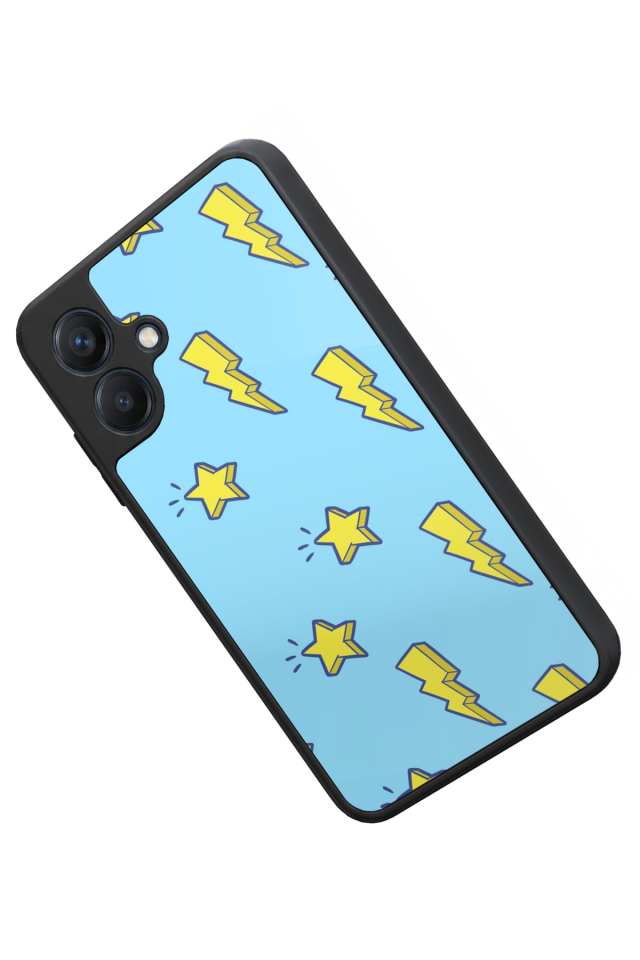 Samsung Galaxy A07 Uyumlu Simsek Tasarımlı Glossy Premium Kılıf