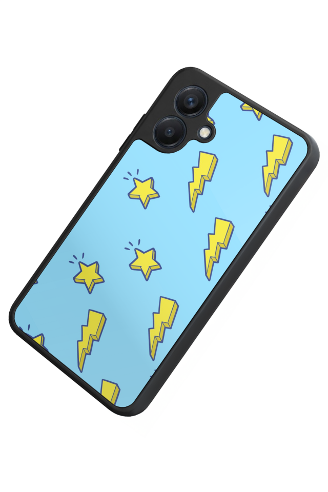 Samsung Galaxy A07 Uyumlu Simsek Tasarımlı Glossy Premium Kılıf