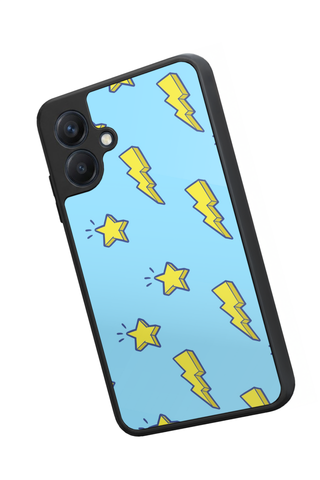 Samsung Galaxy A07 Uyumlu Simsek Tasarımlı Glossy Premium Kılıf