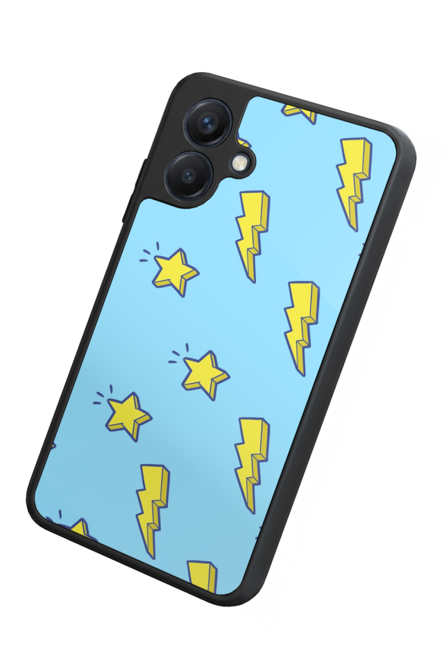 Samsung Galaxy A07 Uyumlu Simsek Tasarımlı Glossy Premium Kılıf