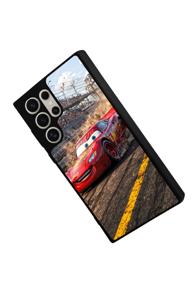 Samsung Galaxy S23 Ultra Uyumlu Şimsek McQueen Tasarımlı Glossy Premium Kılıf