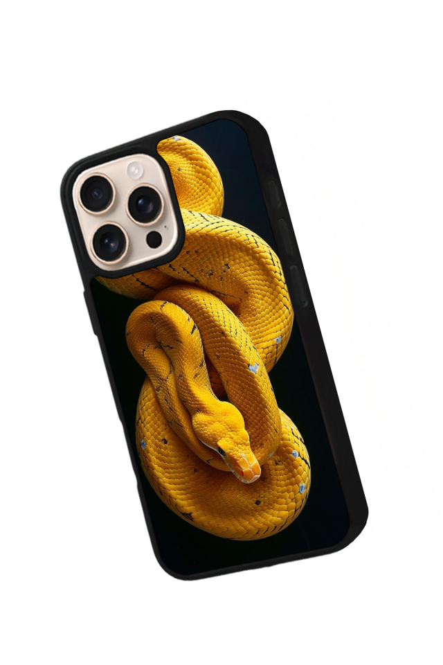 iPhone 16 Pro Max Uyumlu Yılan Tasarımlı Glossy Premium Kılıf