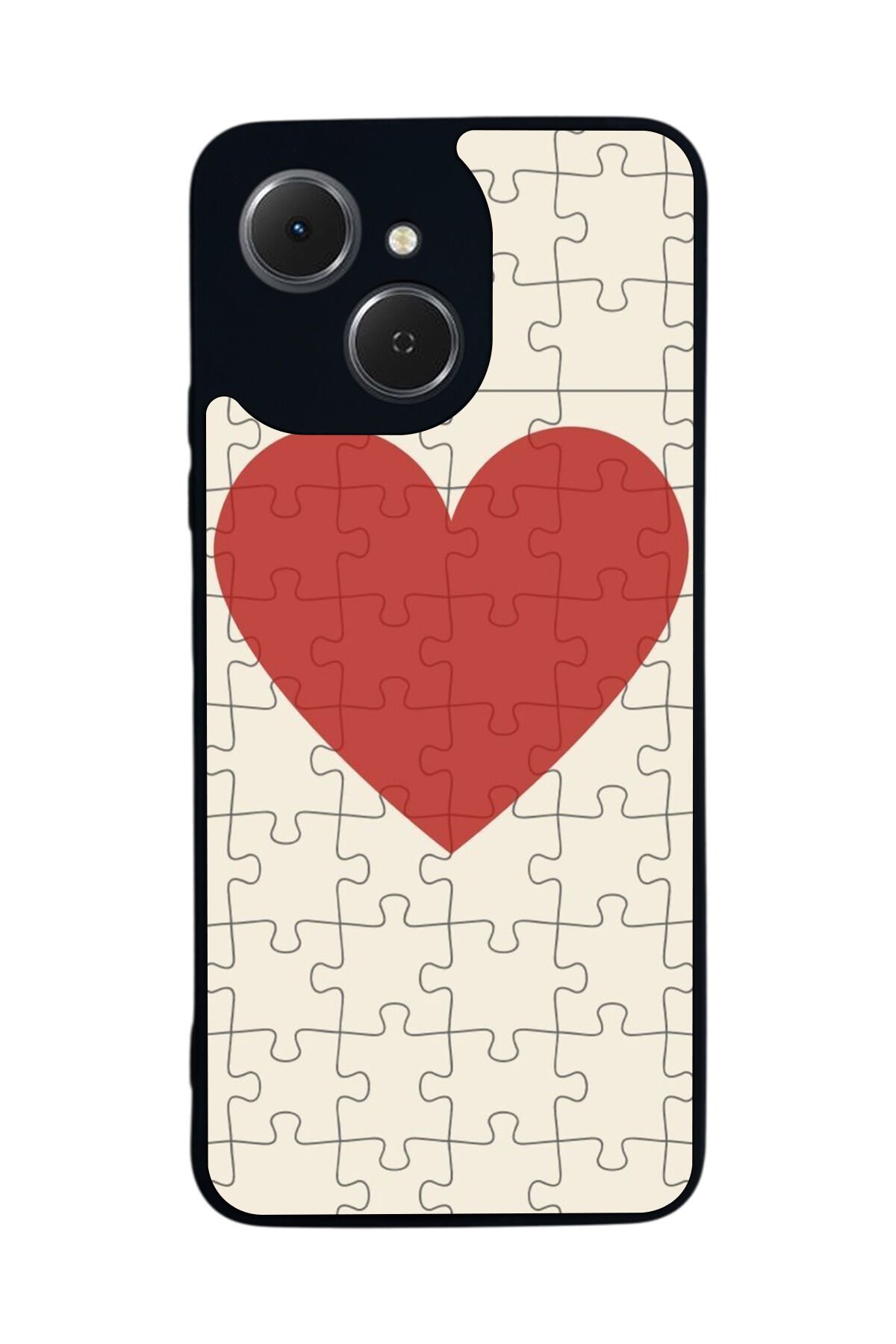 Tecno Spark 40C Uyumlu Kalp Love Tasarımlı Glossy Premium Kılıf