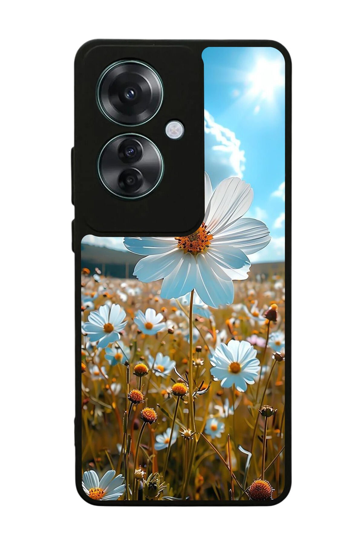 Oppo Reno 11F Uyumlu Cicek Tasarımlı Glossy Premium Kılıf