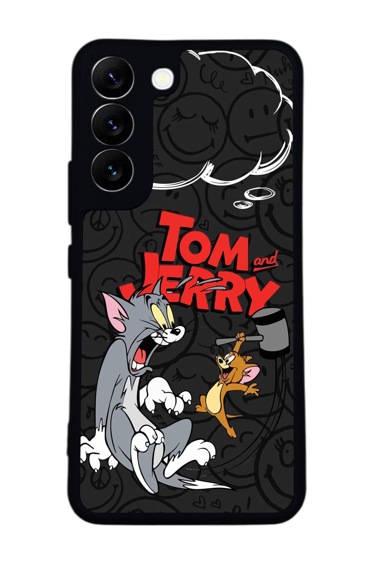 Samsung Galaxy S22 Uyumlu Tom And Jerry Tasarımlı Glossy Premium Kılıf