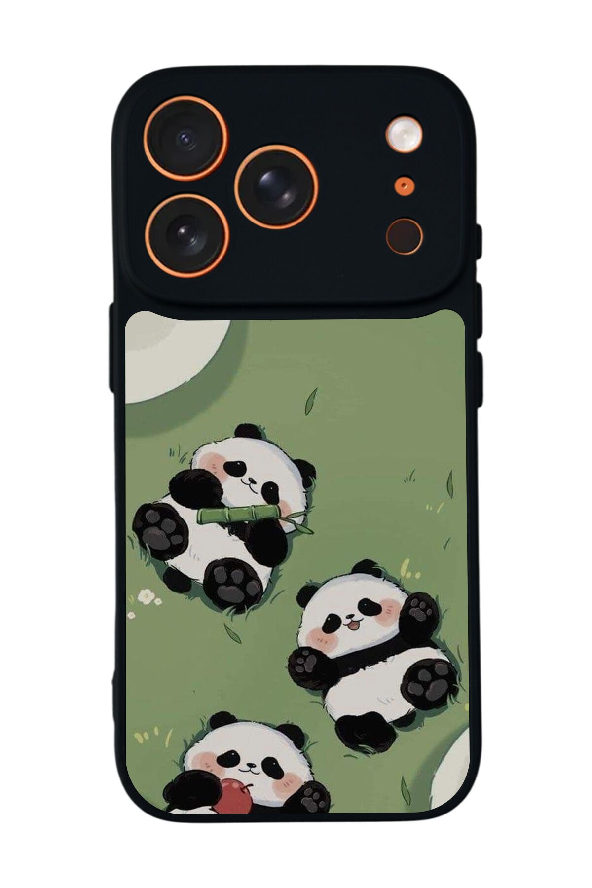 iPhone 17 Pro Uyumlu Panda Tasarımlı Glossy Premium Kılıf