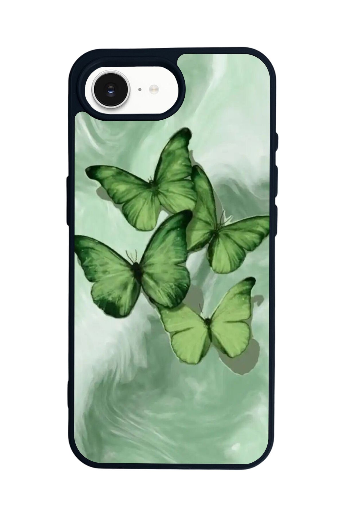 iPhone 16E Uyumlu Kelebek Tasarımlı Glossy Premium Kılıf