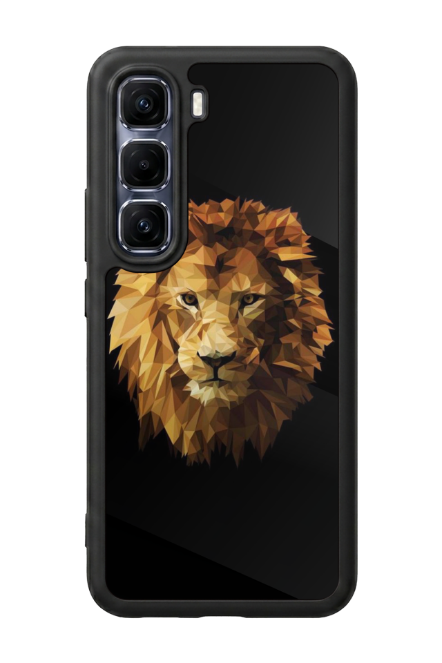 Infinix Hot 60 Pro Plus Uyumlu Aslan Tasarımlı Glossy Premium Kılıf