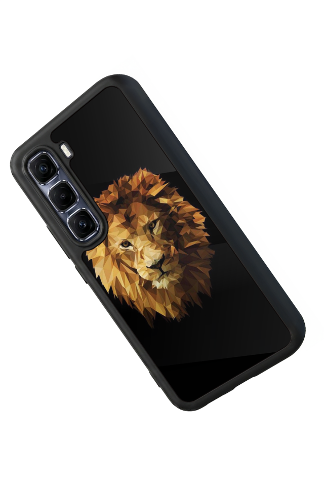 Infinix Hot 60 Pro Plus Uyumlu Aslan Tasarımlı Glossy Premium Kılıf