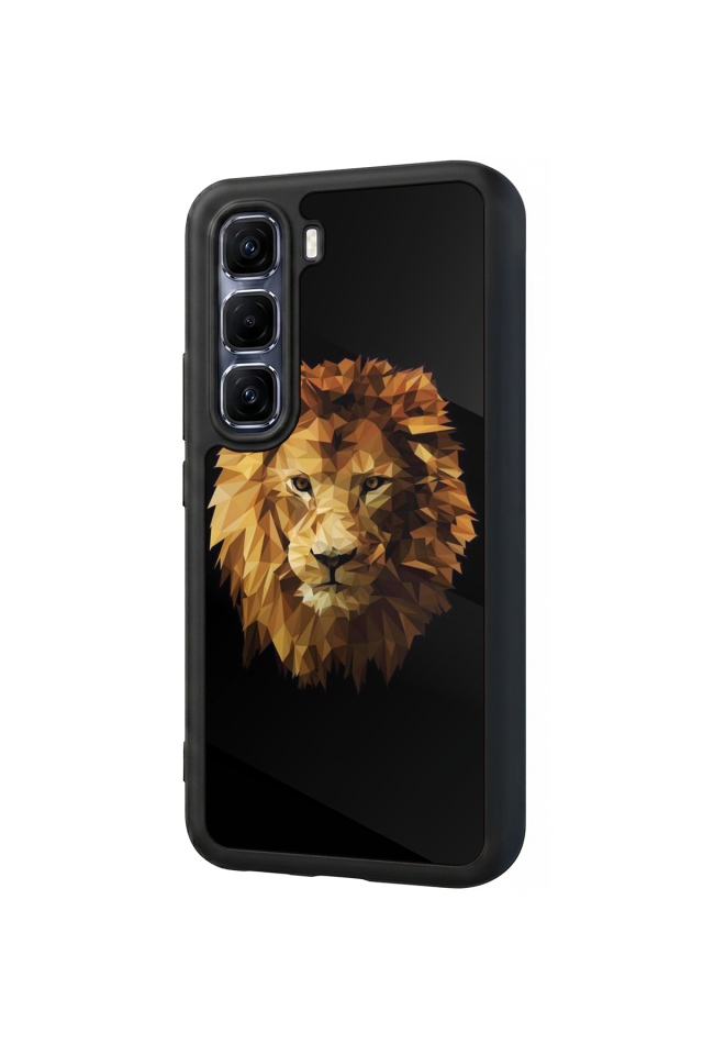 Infinix Hot 60 Pro Plus Uyumlu Aslan Tasarımlı Glossy Premium Kılıf